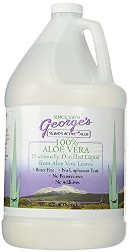 George's Aloe Vera 128 fl oz étiquette avec ingrédients