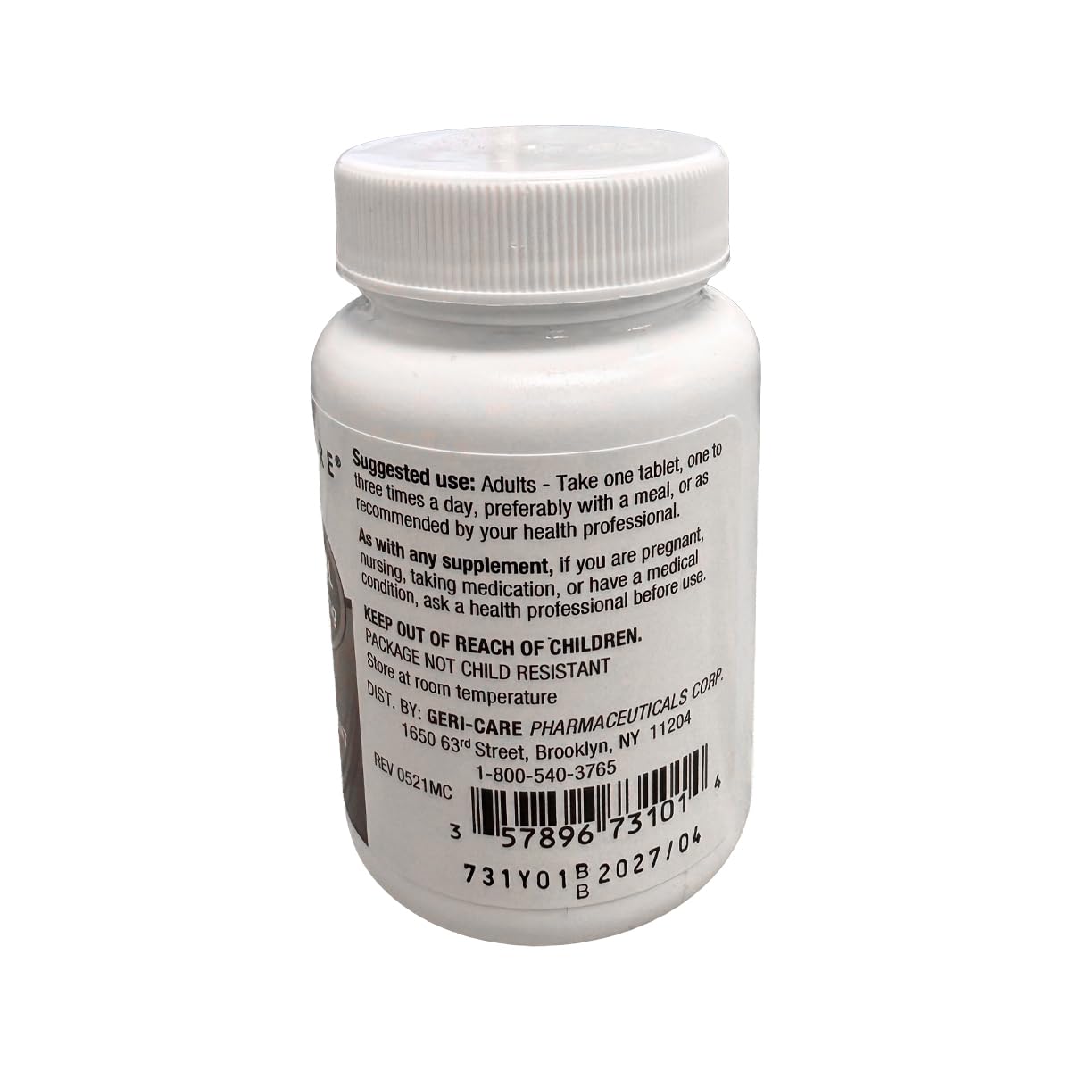 GeriCare Calcium 250mg comprimés avec une cuillère doseuse