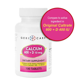 GeriCare Calcium 600mg comprimés dans un environnement de santé