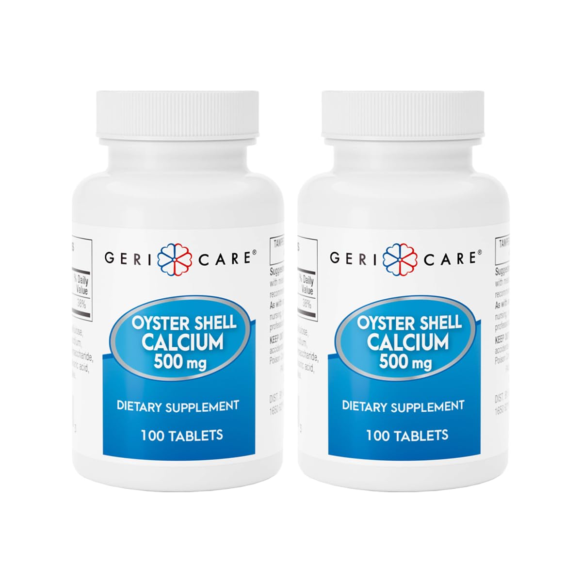 GeriCare Calcium de Coquille d'Huitre 500 mg, boîte de 100 comprimés