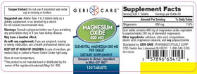 GeriCare Complément Alimentaire Magnésium 240 mg - emballage ouvert