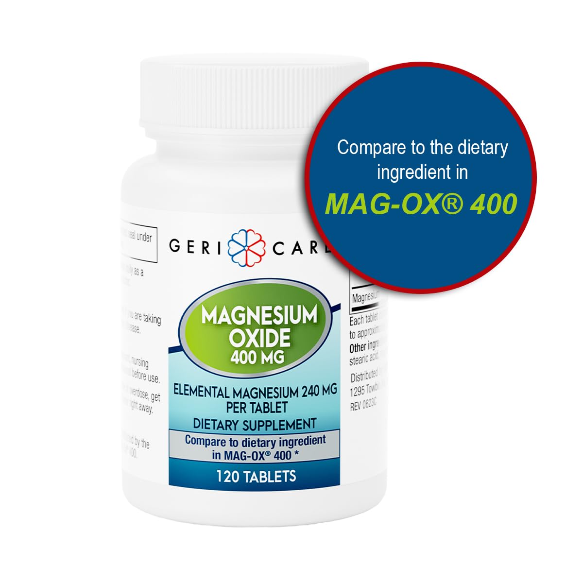 GeriCare Complément Alimentaire Magnésium 240 mg - informations nutritionnelles