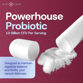 GeriCare Complément Alimentaire Probiotique 50 Capsules vue de côté