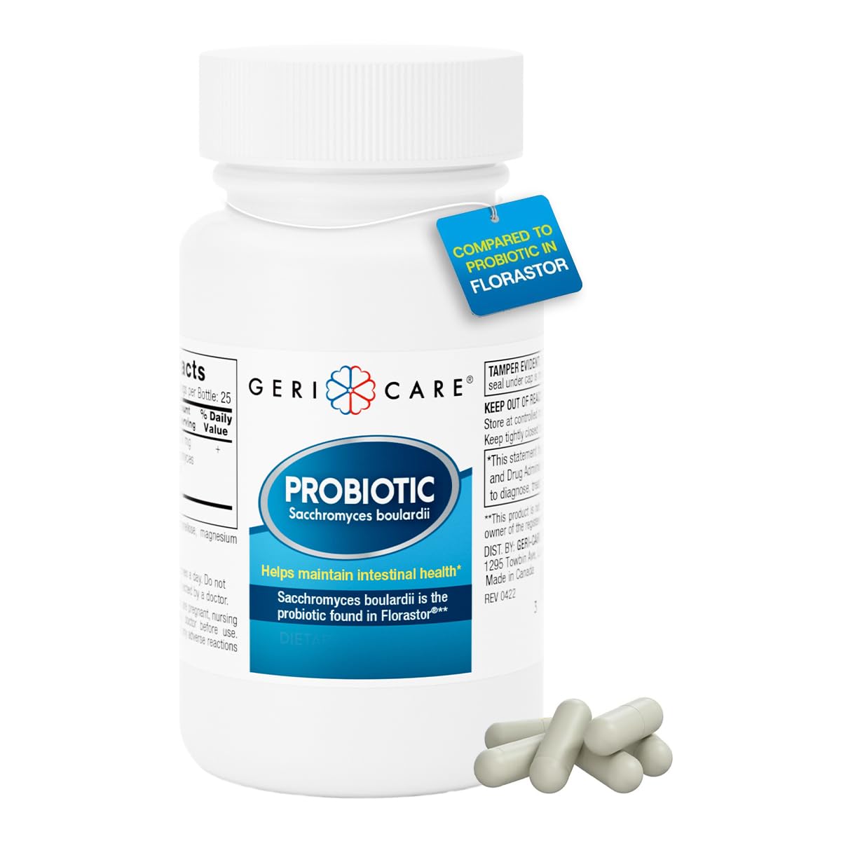 GeriCare Complément Alimentaire Probiotique 50 Capsules vue de face