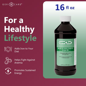 GeriCare Fer Liquide 220mg avec verre doseur