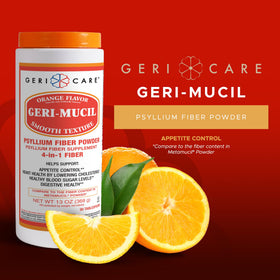 GeriCare Geri-Mucil Poudre de Psyllium 4-en-1 431g cuillère à mesurer