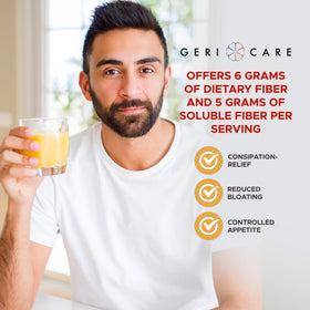 GeriCare Geri-Mucil Psyllium poudre d'orange texture lisse