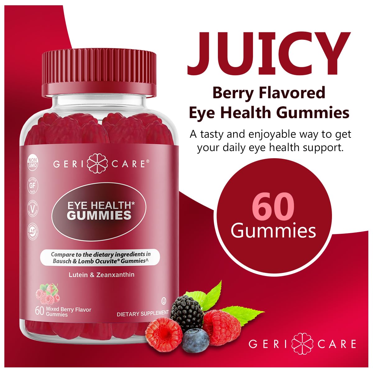 GeriCare Gummies dans un bol, prêtes à être dégustées