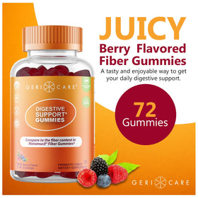GeriCare Gummies Prébiotiques 72 Comp. emballage et informations nutritionnelles