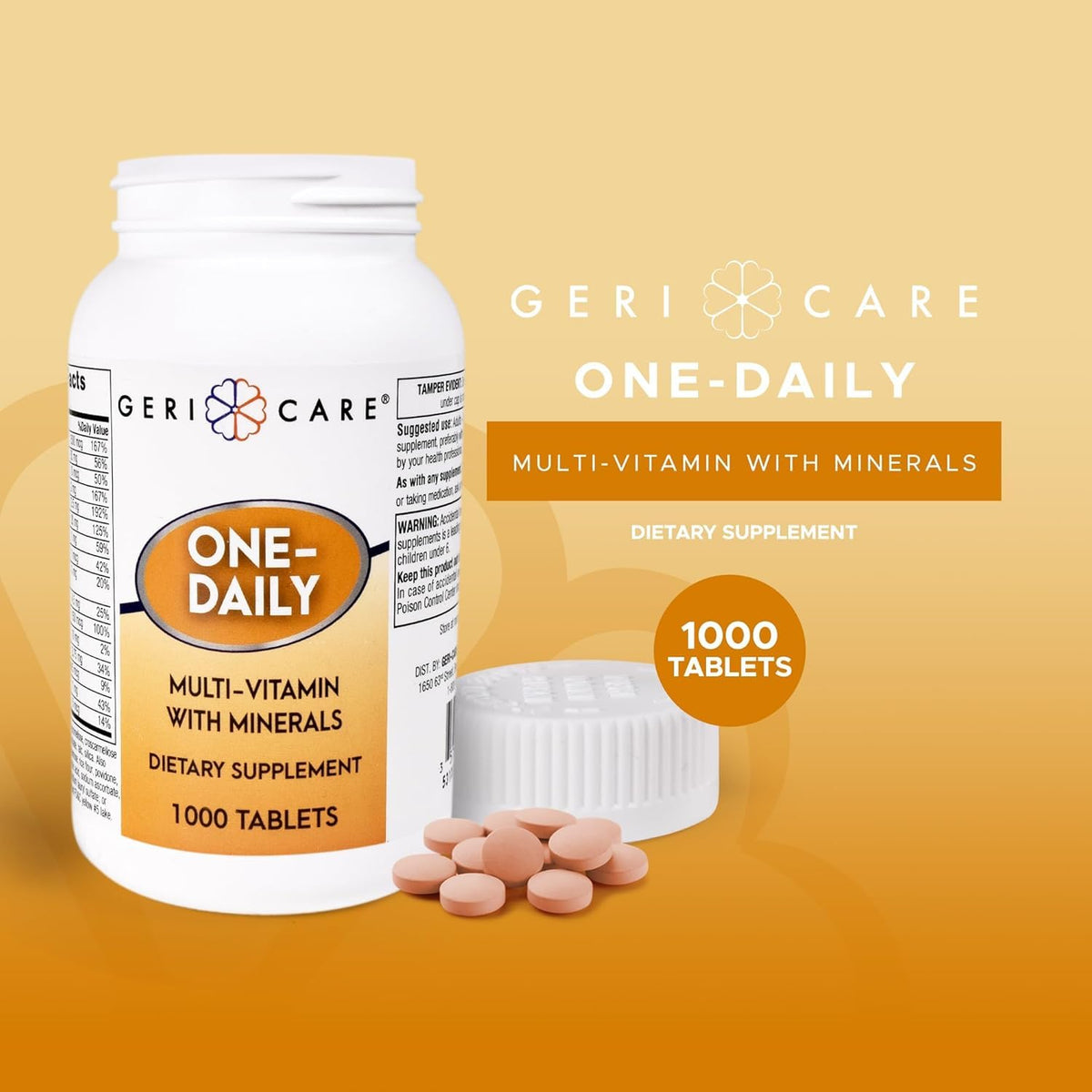 GeriCare Multivitamines 1000 comprimés emballage