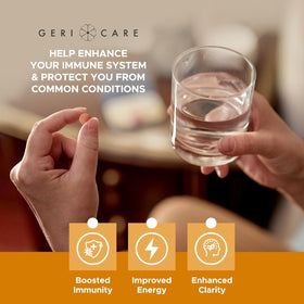 GeriCare Multivitamines 1000 comprimés sur une table