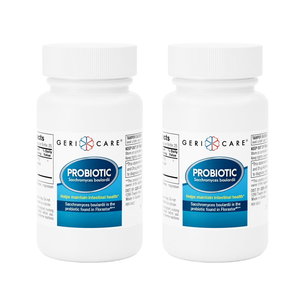 GeriCare Probiotique Saccharomyces Boulardii 500mg boîte de 50 capsules