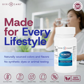 GeriCare Probiotique Saccharomyces Boulardii 500mg capsules dans un environnement naturel