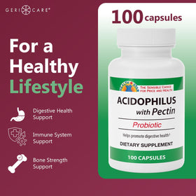 GeriCare Probiotiques avec Pectine capsules en gros plan