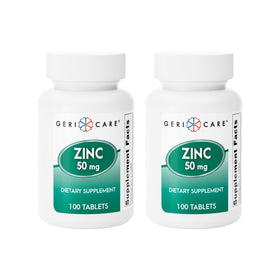 GeriCare Sulfate de Zinc 50mg flacon de 100 comprimés vue de face