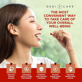 GeriCare tablettes multivitamines en gros plan