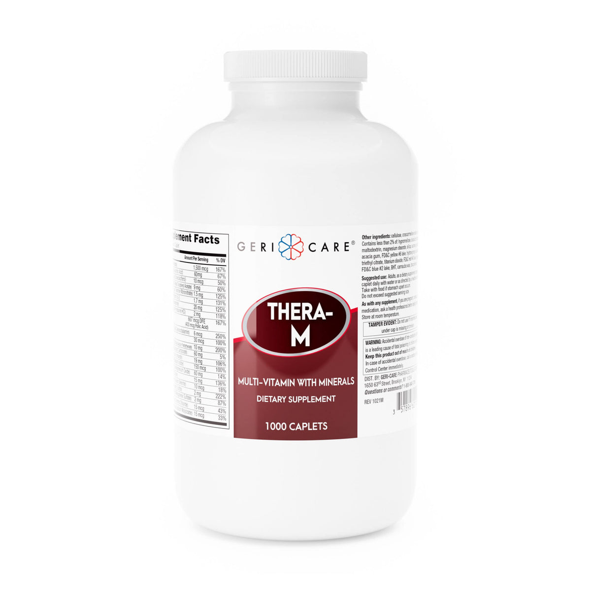 GeriCare Thera M comprimés multivitamines, vue de face
