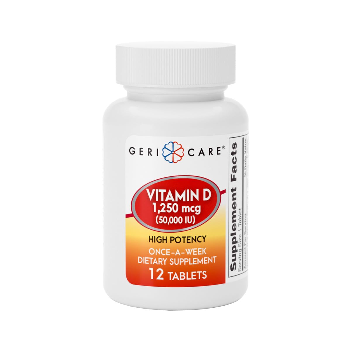 GeriCare Vitamine D 1 250 mcg comprimés vue de face