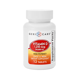 GeriCare Vitamine D 1 250 mcg comprimés vue de face