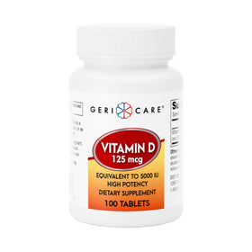 GeriCare Vitamine D 125 mcg 100 comprimés vue de face