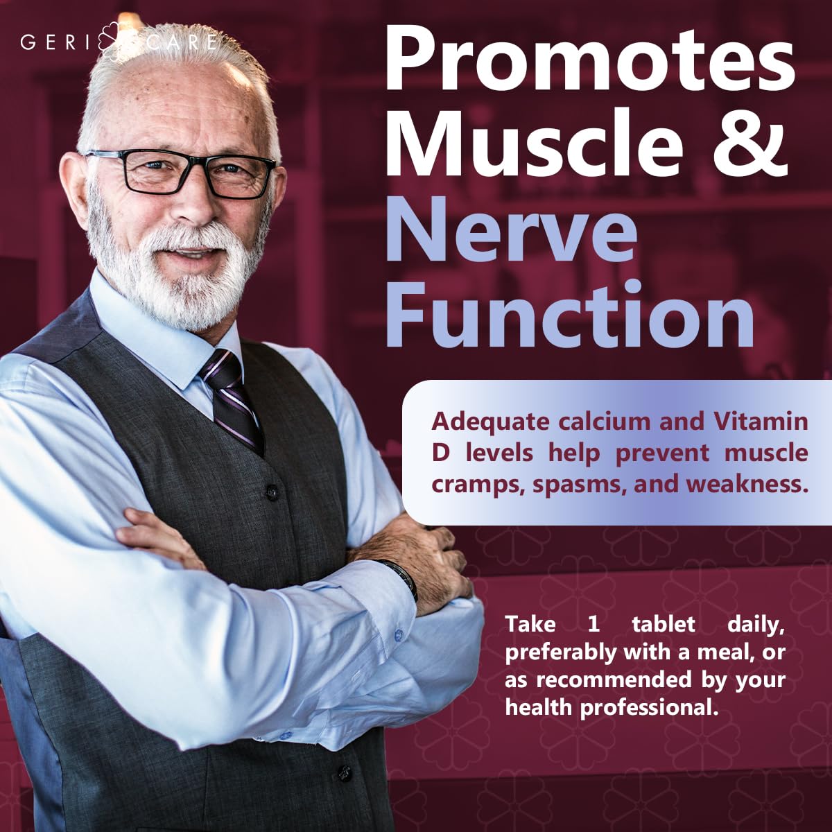 GeriCare Vitamine D 125 mcg comprimés à côté d'autres compléments