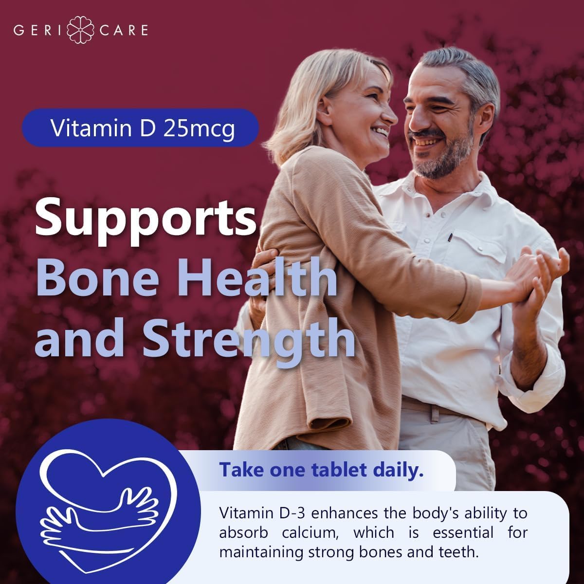 GeriCare Vitamine D 25mcg comprimés avec d'autres vitamines