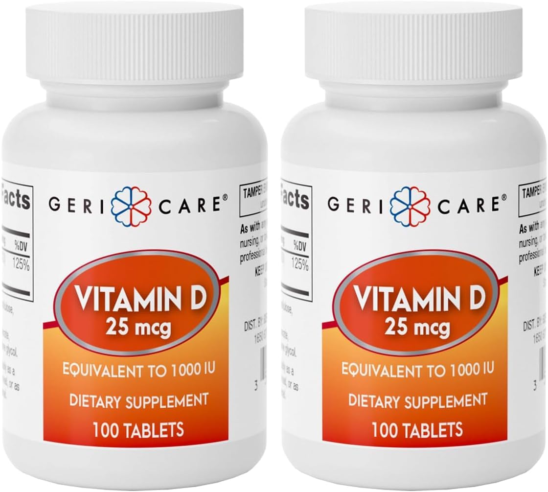 GeriCare Vitamine D 25mcg comprimés vue de face