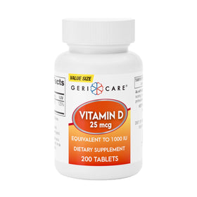 GeriCare Vitamine D-3 25 mcg 200 comprimés vue de face