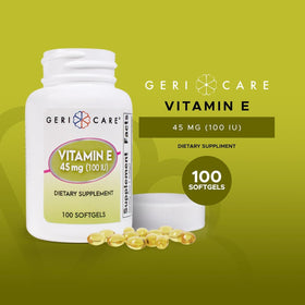 GeriCare Vitamine E 100 IU gélules vue arrière
