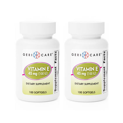 GeriCare Vitamine E 100 IU gélules vue avant