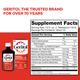 Geritol Complément Alimentaire Liquide Énergie 12 Oz - packaging