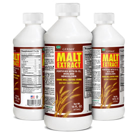 Germa Extracto de Malta 16oz bouteille avec étiquette visible