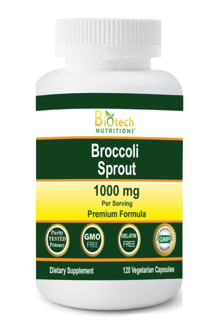 Germes de Brocoli Biotech Nutritions 1000 mg vue de face avec emballage