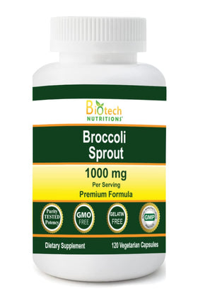 Germes de Brocoli Biotech Nutritions 1000 mg vue de face avec emballage