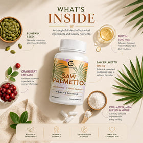 Gesundgeist Saw Palmetto 90 capsules arrière avec informations nutritionnelles