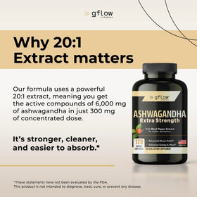 gflow vitamins Ashwagandha 300 mg informations nutritionnelles