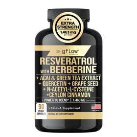 gflow vitamins Complément Alimentaire Resvératrol 1000mg vue de face