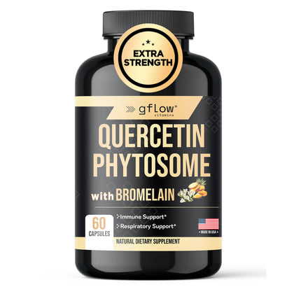 gflow vitamins Quercetin Phytosome 95% avec Bromélaïne 50g - vue de l'emballage