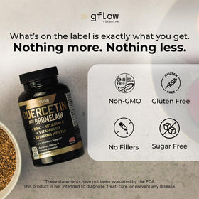 gflow vitamins Quercétine avec Bromélaïne 500mg capsules en mode de vie