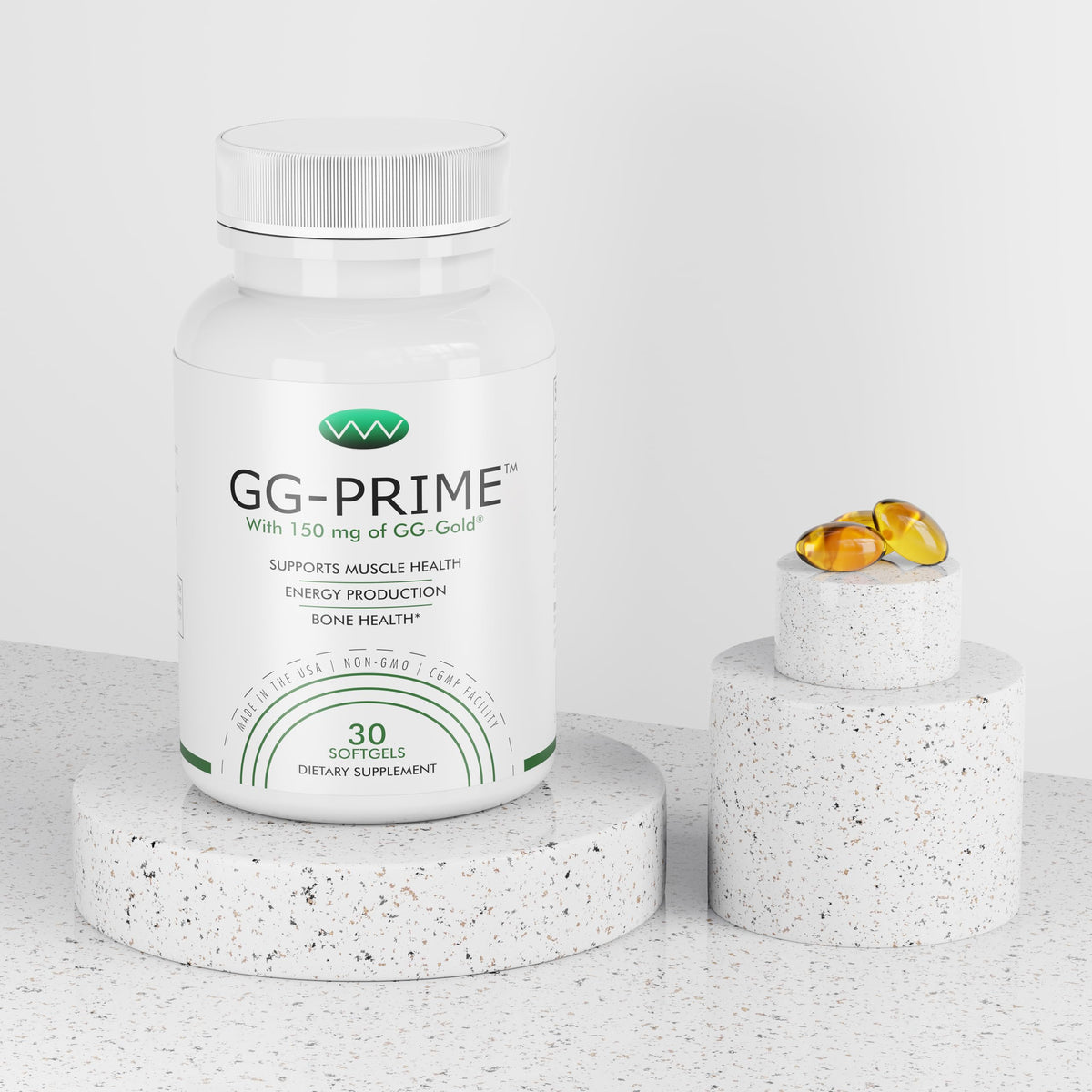 GG- Complément Geranylgeraniol 150mg gélules sur une table