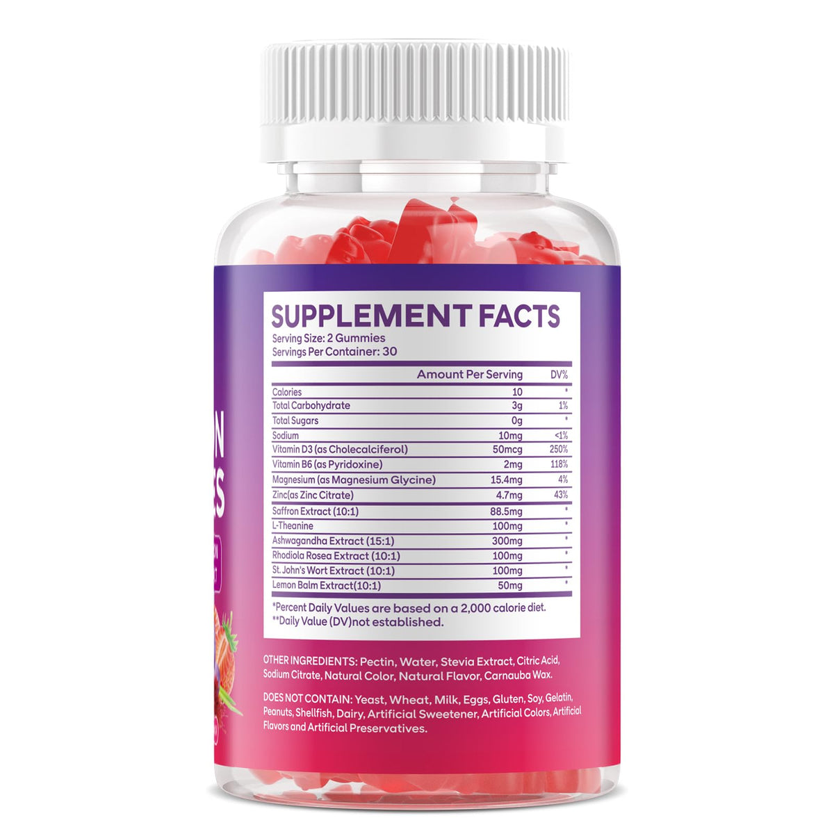 GGMMUU Gummies de Safran 60 Comp. Saveur Fraise - dosage recommandé