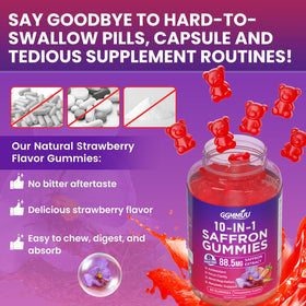 GGMMUU Gummies de Safran 60 Comp. Saveur Fraise - emballage