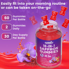 GGMMUU Gummies de Safran 60 Comp. Saveur Fraise - présentation