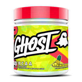GHOST BCAA Poudre Ananas vue avant avec étiquette