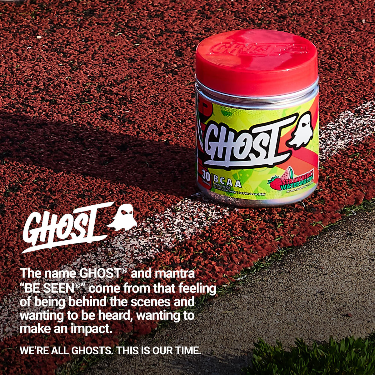 GHOST BCAA Poudre Fraise Pastèque avec autres ingrédients