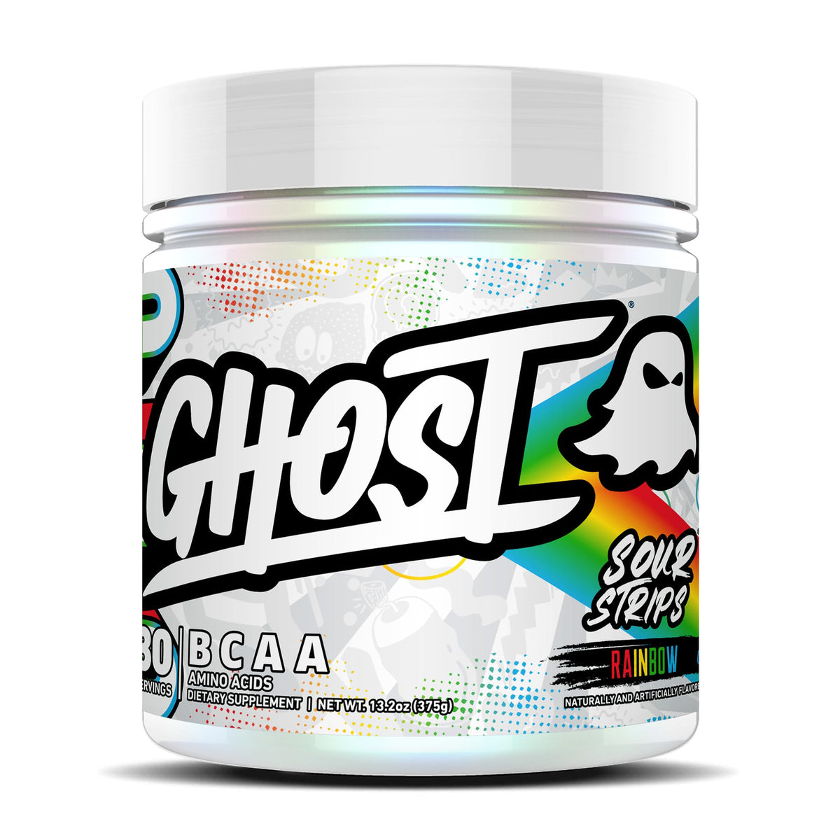 GHOST BCAA Sour Strips 472g vue de face avec étiquette