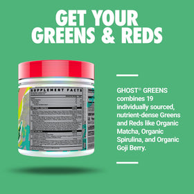 GHOST Greens Poudre Goût Guava Berry avec cuillère dosette