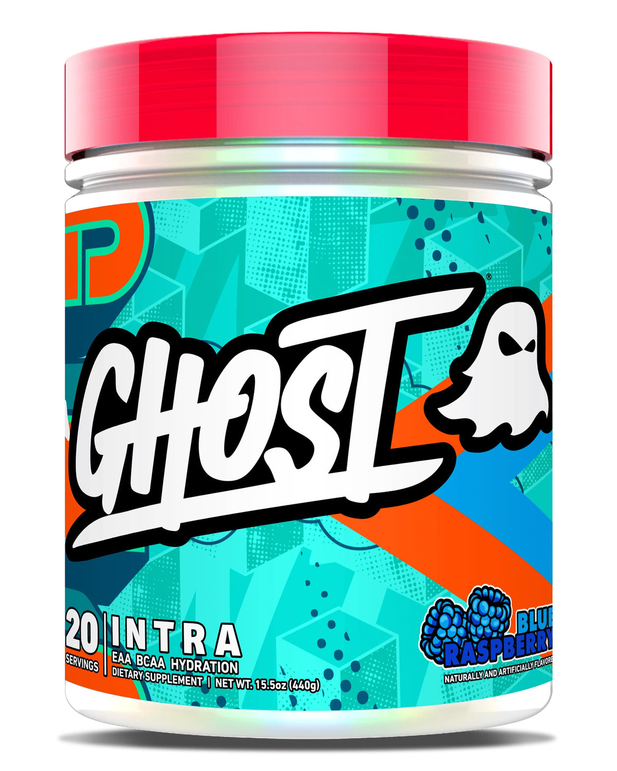 GHOST Poudre Intra-Workout Framboise Bleue 540g vue avant