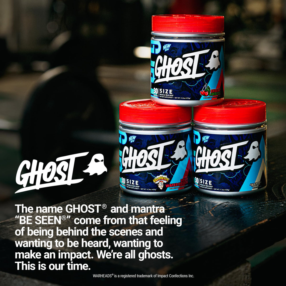 GHOST Size complément alimentaire 522g avec autres produits GHOST