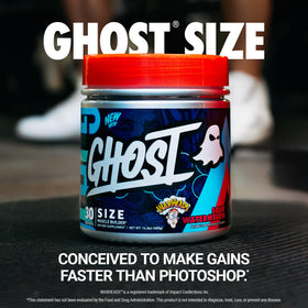 GHOST Size complément alimentaire 522g étiquette avec ingrédients